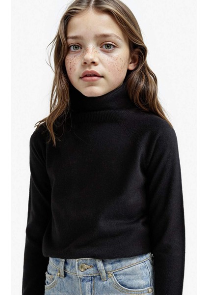 Kız Çocuk Balıkçı Yaka Triko Kazak R1953A625WN