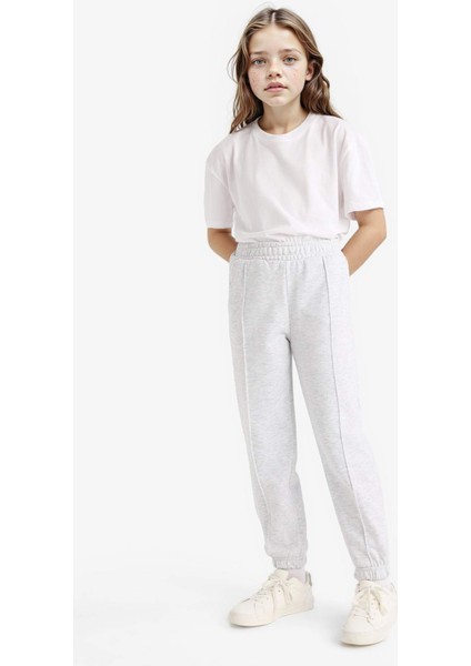 Kız Çocuk Beli Lastikli Basic Düz Okul Jogger Eşofman Altı X9036A625AU fiyatları