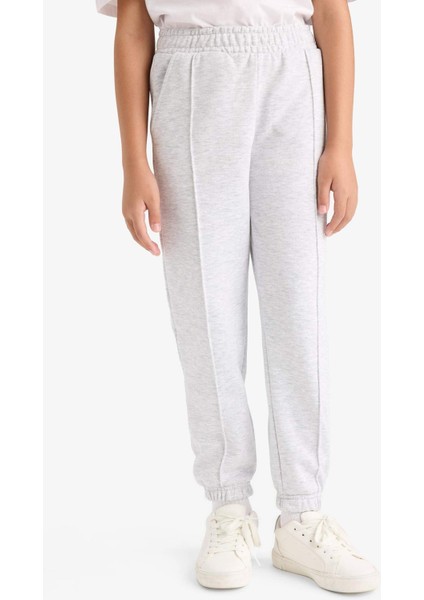 Kız Çocuk Beli Lastikli Basic Düz Okul Jogger Eşofman Altı X9036A625AU fırsatları