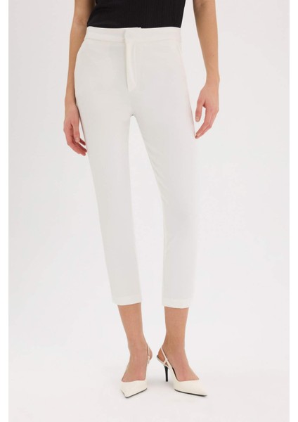 Klasik Chino Kumaş Pantolon Normal Bel Basic Düz Cepli Bilek Boy C1429AX25SP modelleri