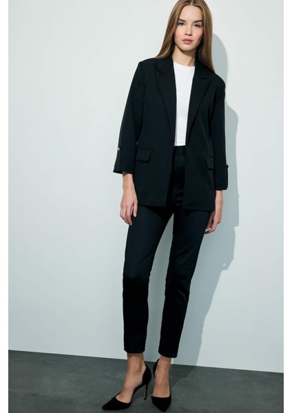 Oversize Geniş Kalıp Ceket Yaka Basic Blazer Ceket C3215AX25AU fiyatları