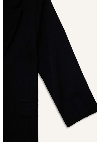 Oversize Geniş Kalıp Ceket Yaka Basic Blazer Ceket C3215AX25AU