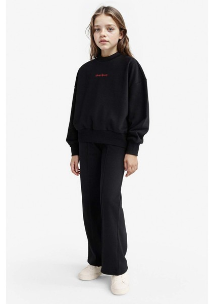 Kız Çocuk 2'li Takım Baskılı Sweatshirt Eşofman Altı F2564A825AU fiyatları