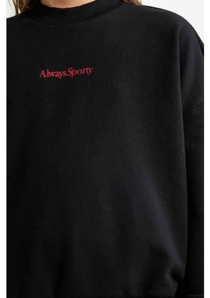 Kız Çocuk 2'li Takım Baskılı Sweatshirt Eşofman Altı F2564A825AU indirimleri