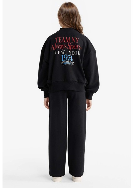 Kız Çocuk 2'li Takım Baskılı Sweatshirt Eşofman Altı F2564A825AU