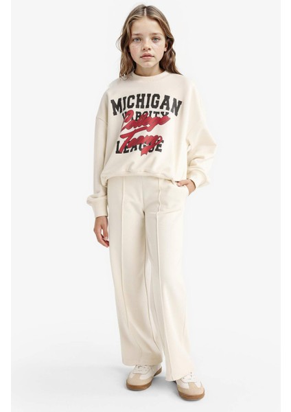 Kız Çocuk 2'li Takım Baskılı Sweatshirt Eşofman Altı F2564A825AU fiyatları