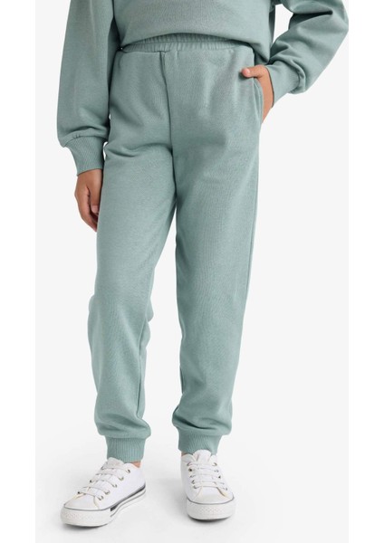 Kız Çocuk Standart Fit Basic Düz Beli Lastikli Okul Jogger Eşofman Altı Y1226A625AU indirimleri