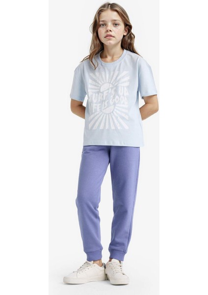 Kız Çocuk Standart Fit Basic Düz Beli Lastikli Okul Jogger Eşofman Altı Y1226A625AU