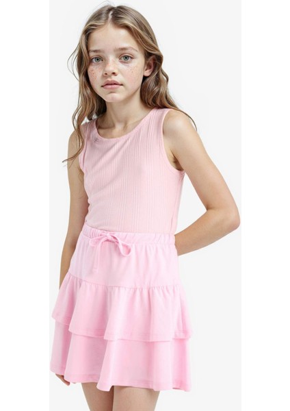 Kız Çocuk Bisiklet Yaka Basic Düz Atlet Z7815A625HS