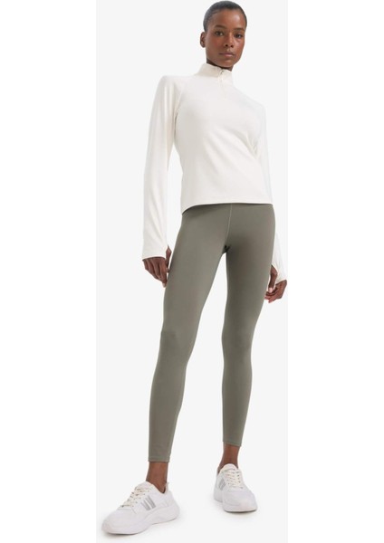 Fit Standart Fit Dik Yaka Fermuarlı İçi Yumuşak Tüylü Sporcu Uzun Kollu Tişört B0811AX25AU modelleri