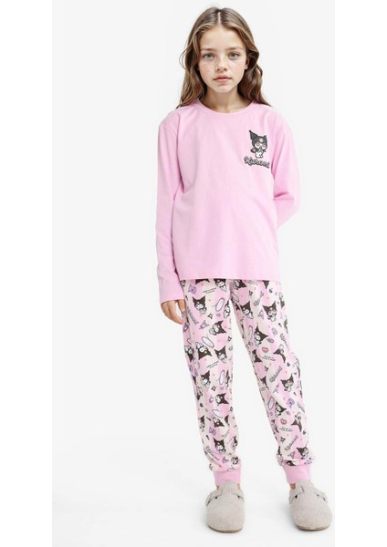 Kız Çocuk Kuromi Pijama Takımı Uzun Kollu Üst Uzun Alt fiyatları