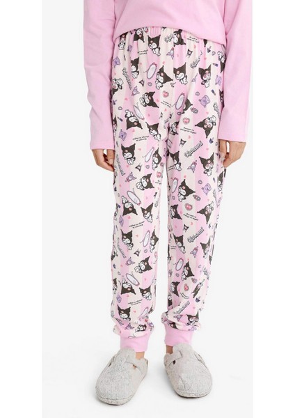 Kız Çocuk Kuromi Pijama Takımı Uzun Kollu Üst Uzun Alt modelleri