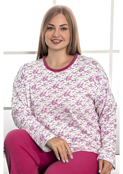 Büyük Beden Pamuklu 2 Iplik Kışlık Uzun Kollu Pijama Takımı fiyatları