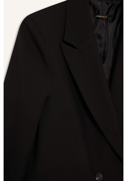 Oversize Geniş Kalıp Ceket Yaka Blazer Ceket E7732AX25AU fırsatları