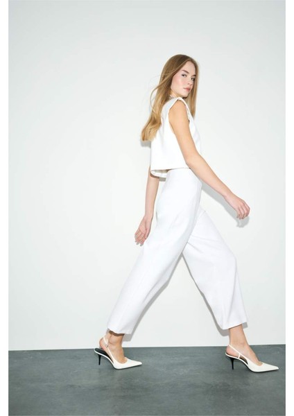 Culotte Yüksek Bel Geniş Paça Pantolon F5557AX25AU fiyatları