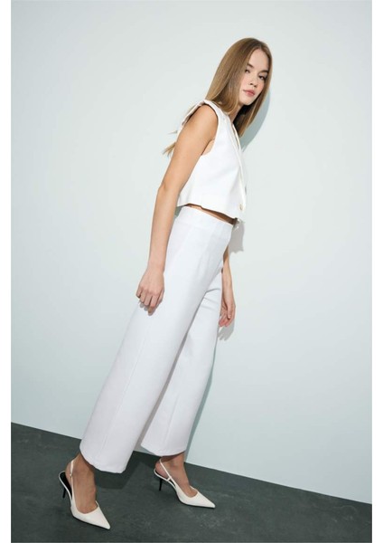 Culotte Yüksek Bel Geniş Paça Pantolon F5557AX25AU fırsatları