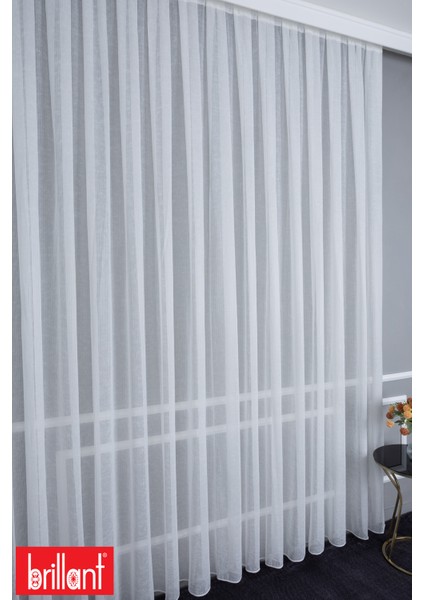 Keten Lara 1/25 Normal Pileli Ütü Istemez Kırışmaz Yeni Sezon Salon Oda Tül Perdesi