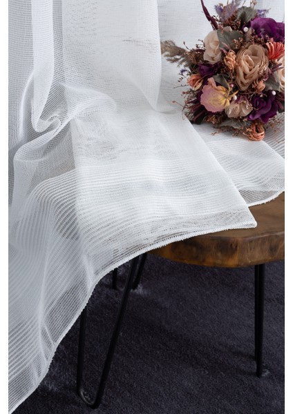 Nevra Gümüş Işlemeli 1/2 Orta Pileli Ütü Istemez Kırışmaz Yeni Sezon Salon Oda Tül Perdesi modelleri