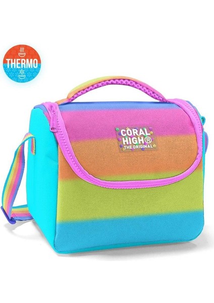 Renkli Çizgili Thermo Beslenme Çantası 11786