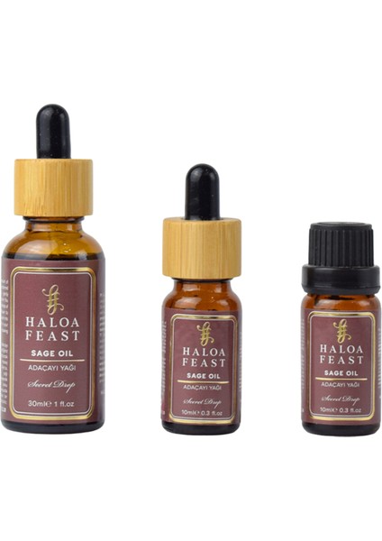 HALOA FEAST Adaçayı Yağı - Sage Oil 10 ml 0,3fl.oz Akışlı Kapak