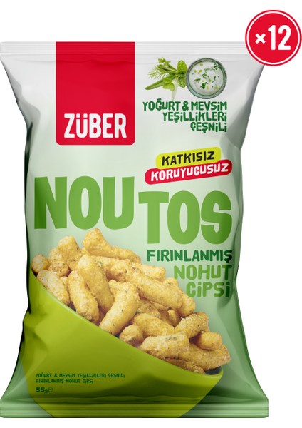 Nohut Cipsi Yoğurt ve Mevsim Yeşillikleri 55 gr x 12 Adet