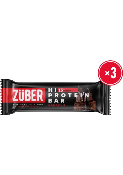 Yüksek Protein Bar Kakaolu 45G x 3 Adet