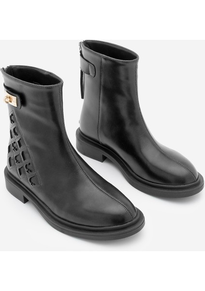 Kadın Tokalı Arkadan Fermuarlı Günlük Bot Himpa Siyah indirimleri