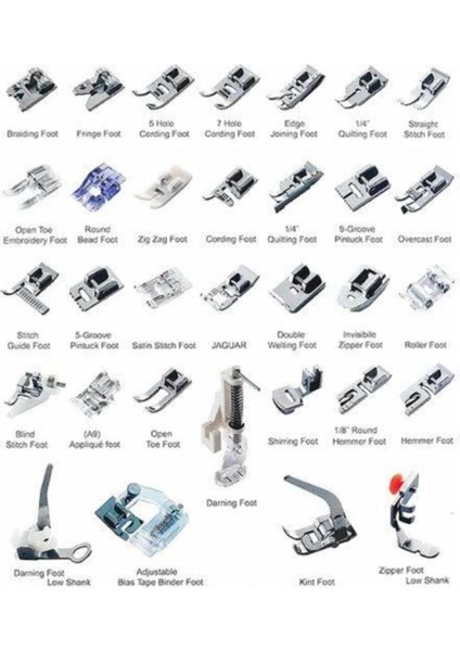 Ev Tipi Aile Dikiş Makinası 32 Parça Ayak Seti indirimleri
