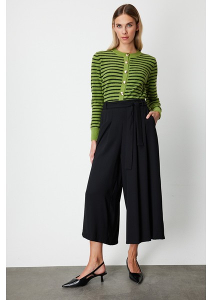 Kadın Beli Kemerli Pileli Pantolon 64151 Siyah fiyatları