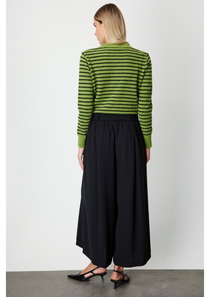 Kadın Beli Kemerli Pileli Pantolon 64151 Siyah fırsatları