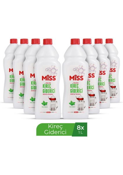 Kireç Giderici Sirke Özlü 1 L x 8 Adet