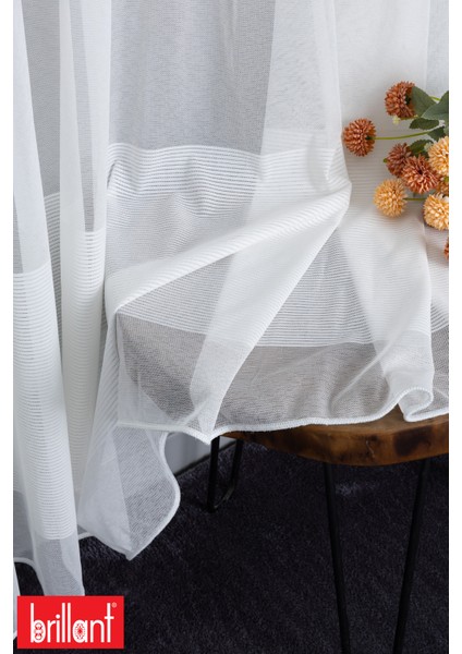 Keten Alın 1/2 Orta Pileli Ütü Istemez Kırışmaz Yeni Sezon Salon Oda Tül Perdesi