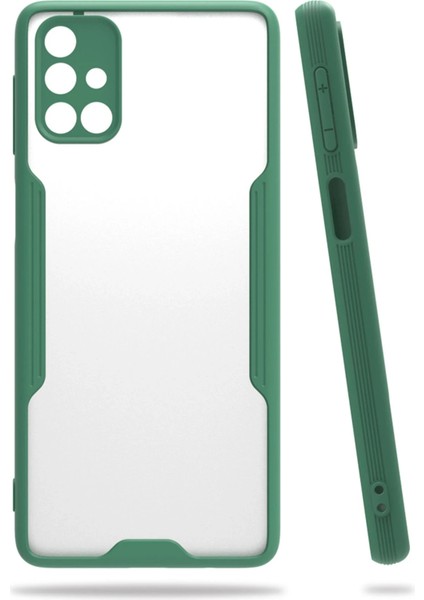Samsung Galaxy M31S Kılıf Platin Soft - Yeşil modelleri