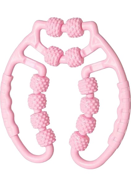 - 9 Tekerlekli Boyun Kol Bel Bacak Ayak Selülit Masaj Aleti - Pembe Renk