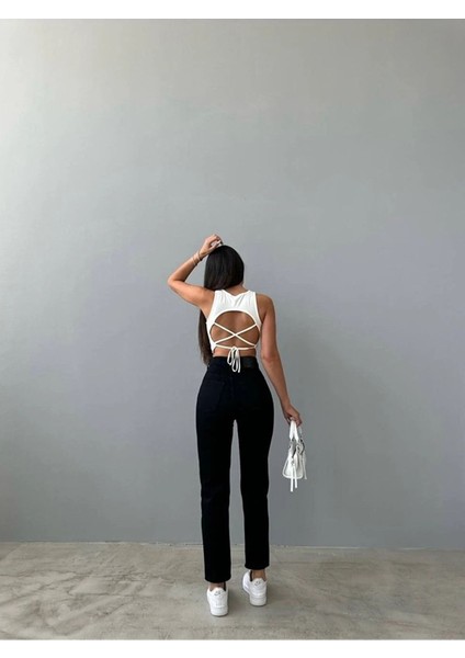 Tommytom Clara Mary Sahara Kadın 90's Siyah Yüksek Bel Comfort Likralı Mam Jean (New) modelleri