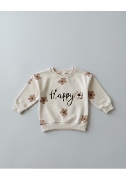 Happy Baskılı Çiçekli Alt Üst Takım Kız Çocuk fiyatları