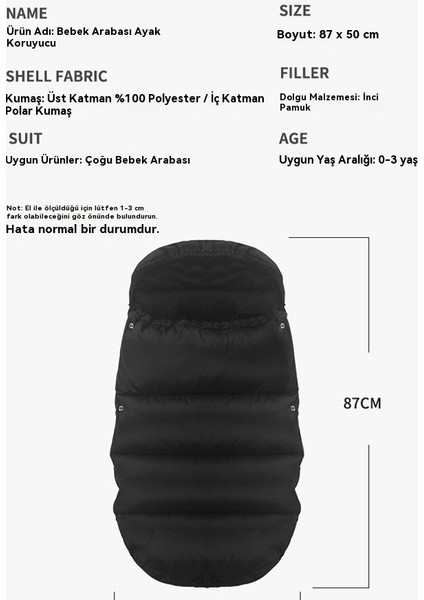 Yeni Bebek Arabası Uyku Tulumu Kalınlaştırılmış, Sıcak ve Soğuk Geçirmez Tekme Geçirmez (Yurt Dışından) indirimleri