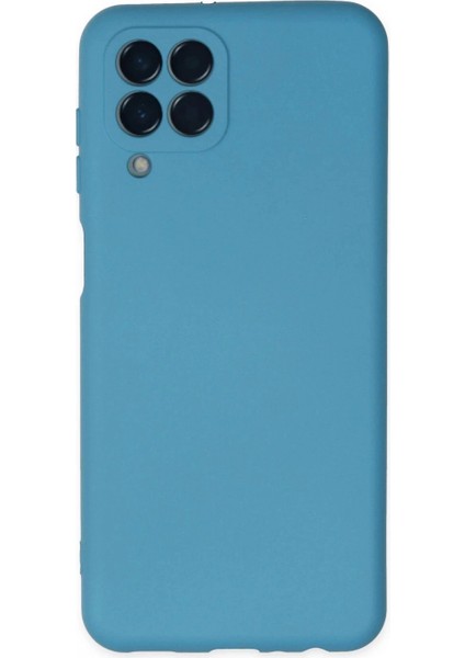 Samsung Galaxy M33 Kılıf Nano Içi Kadife Silikon - Mavi (K95)