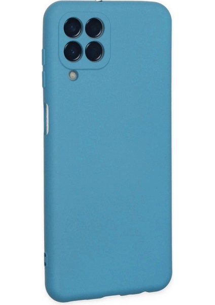 Samsung Galaxy M33 Kılıf Nano Içi Kadife Silikon - Mavi (K95) modelleri
