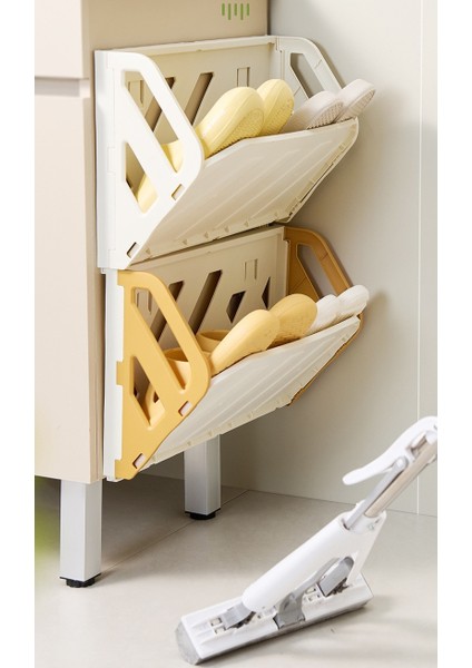 Çok Fonksiyonlu Katlanır Duvara Monte Organizatör Terlik Rafı (Yurt Dışından) modelleri