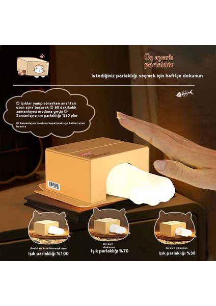 Kedi Pençesi Gece Işığı Yatak Odası Yatak Başucu Süsleri (Yurt Dışından) modelleri