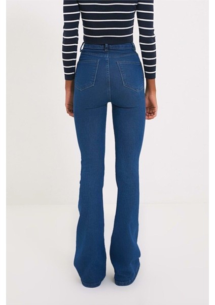 jean Zeronimo Kadın Likralı Yüksek Bel Düz Ispanyoljeans fiyatları