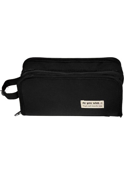 Öğrenci Basit Büyük Kapasiteli Yüksek Görünümlü Kırtasiye Çantası Kalem Çantası (Yurt Dışından)