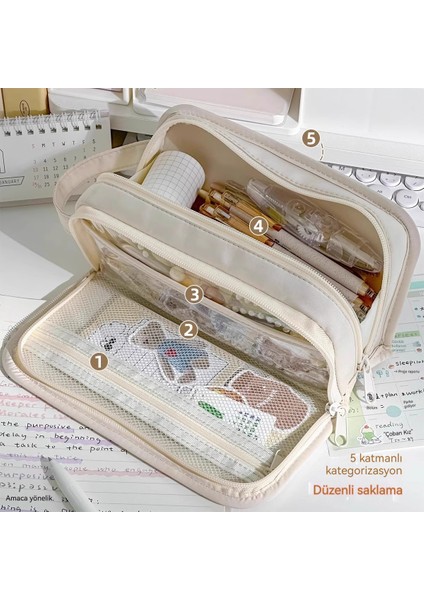 Öğrenci Basit Büyük Kapasiteli Yüksek Görünümlü Kırtasiye Çantası Kalem Çantası (Yurt Dışından) modelleri