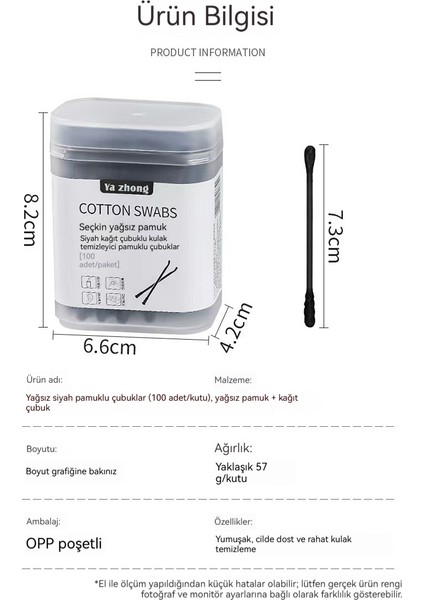 Çift Başlıklı, Iki Amaçlı 2'si 1 Arada Yağsız Pamuklu Çubuk, 100 Adet (Yurt Dışından) fiyatları