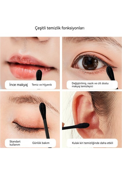 Çift Başlıklı, Iki Amaçlı 2'si 1 Arada Yağsız Pamuklu Çubuk, 100 Adet (Yurt Dışından) modelleri