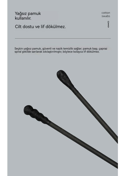 Çift Başlıklı, Iki Amaçlı 2'si 1 Arada Yağsız Pamuklu Çubuk, 100 Adet (Yurt Dışından) indirimleri