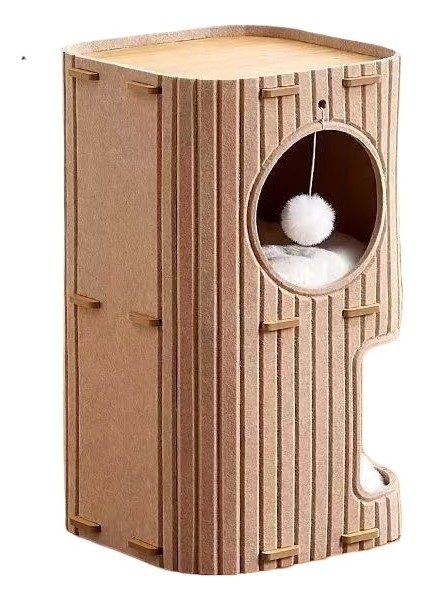 Çok Katmanlı Ağaç Deliği Aşınmaya Dayanıklı Kedi Yuvası Tırmanma Çerçevesi Ikisi Bir (Yurt Dışından)