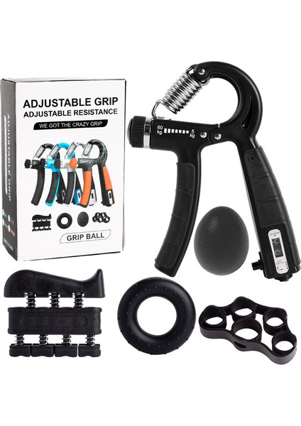 Ayarlanabilir Kavrama Seti El Eğitmeni Kavrama Halkası Parmak Egzersiz Kombinasyonu Fitness Malzemeleri Beş Parçalı Seti (Yurt Dışından)