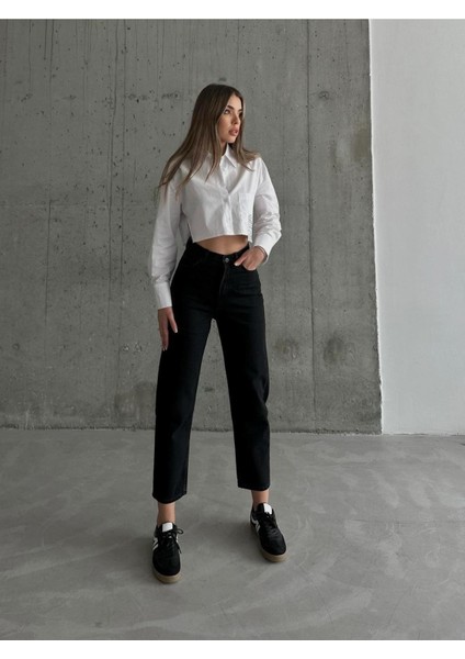 Tommytom Ivan Queen Alya Siyah Solmaz Mam Jean Kadın Yüksek Bel Power